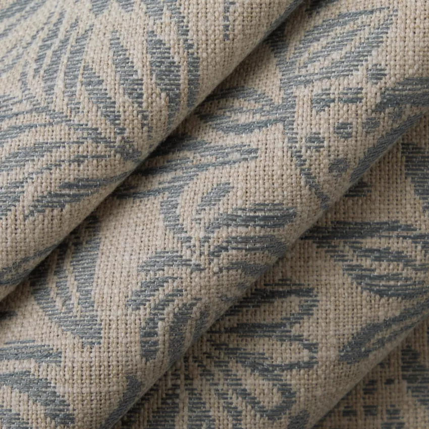 Grove Sky Blue Floral Woven Patterns Drapery and Upholstery Fabric by the Yard — Upholstery and Drapery Fabric