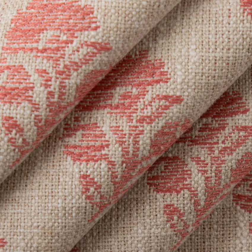 Posy Petal Pink Floral Woven Patterns Drapery and Upholstery Fabric by the Yard — Upholstery and Drapery Fabric