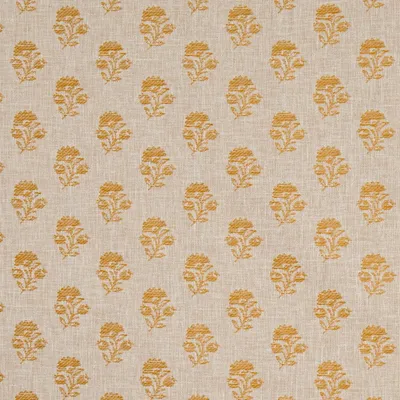 KF288 Posy Amber Drapery and Upholstery Fabric by the yard
