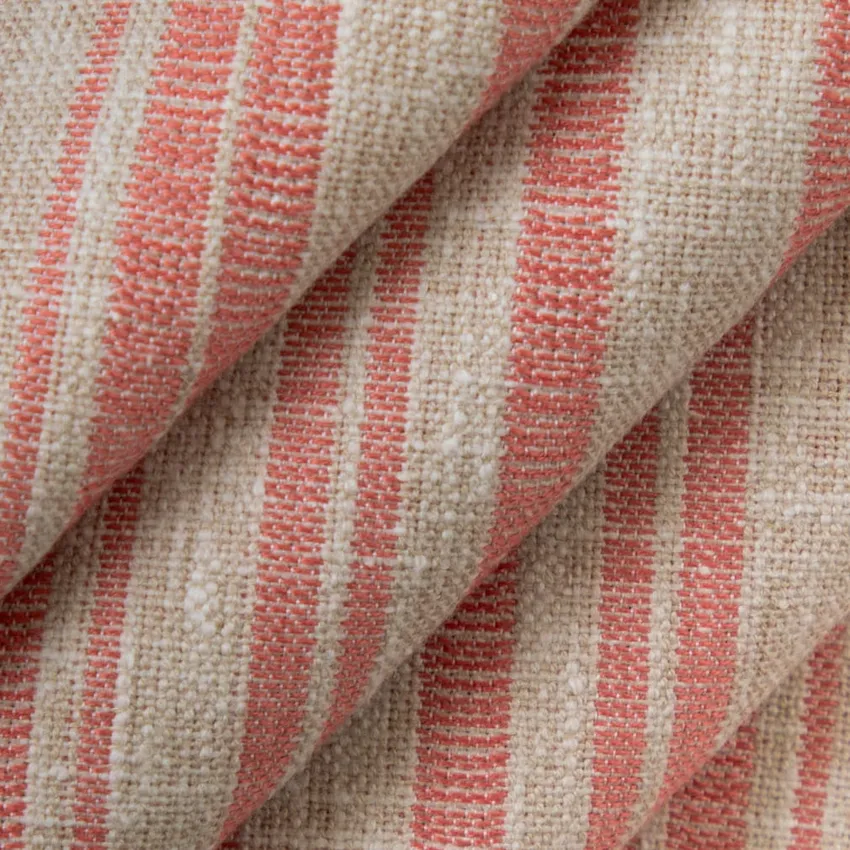 Hearth Petal Pink Stripe Woven Patterns Drapery and Upholstery Fabric by the Yard — Upholstery and Drapery Fabric