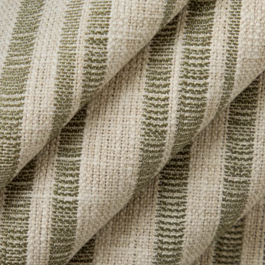 Hearth Fern Green Stripe Woven Patterns Drapery and Upholstery Fabric by the Yard — Upholstery and Drapery Fabric