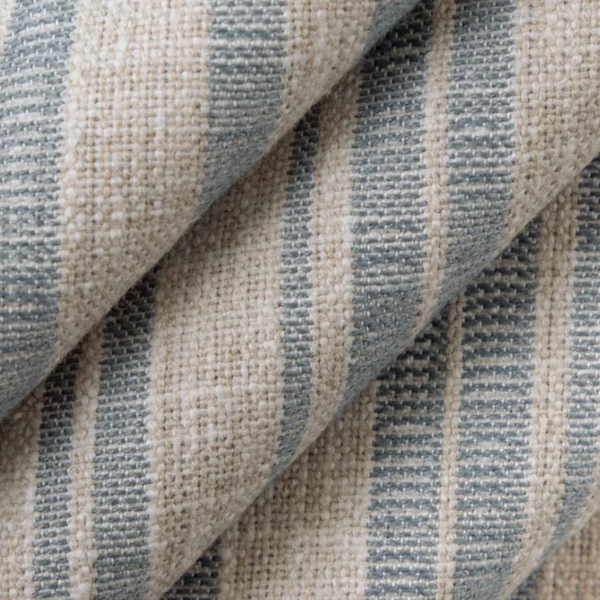 Hearth Sky Blue Stripe Woven Patterns Drapery and Upholstery Fabric by the Yard — Upholstery and Drapery Fabric
