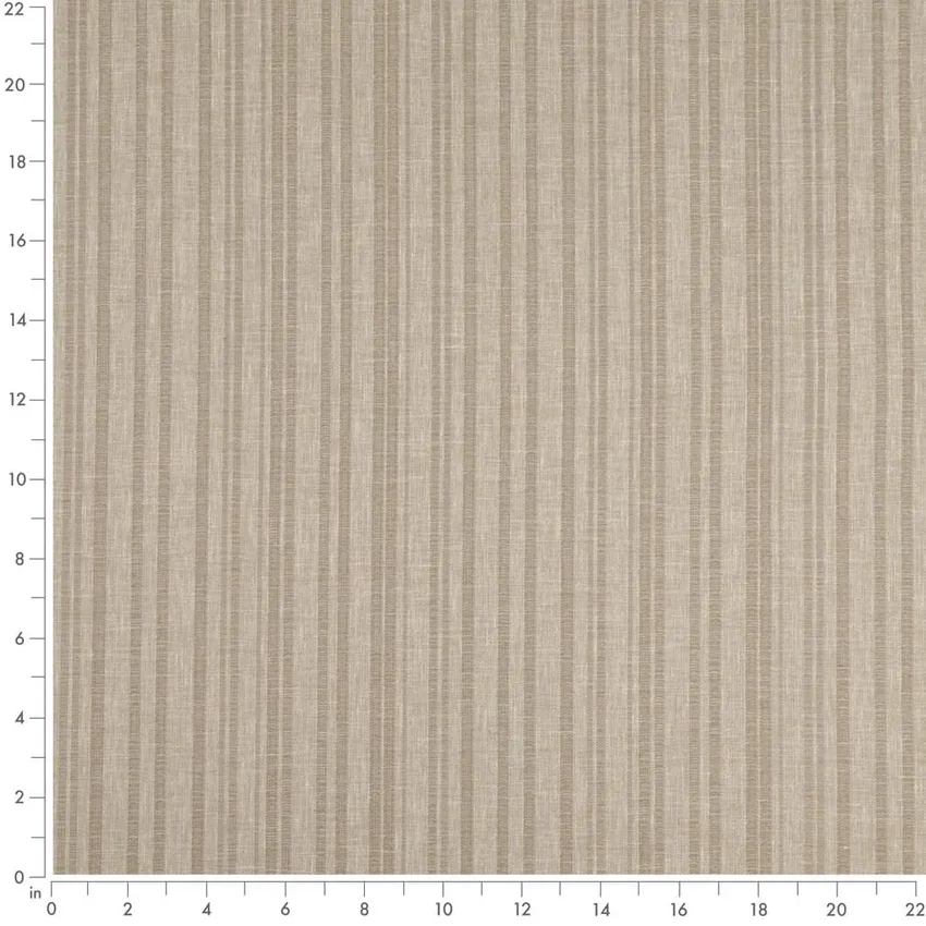 Hearth Fawn Beige & Taupe Stripe Woven Patterns Drapery and Upholstery Fabric by the Yard — Scale in inches