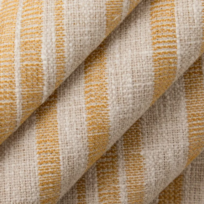 Hearth Amber Gold & Yellow Stripe Woven Patterns Drapery and Upholstery Fabric by the Yard — Upholstery and Drapery Fabric