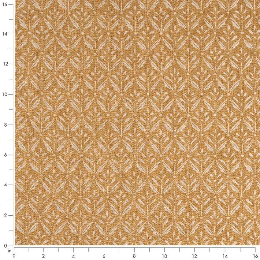 Ditsy Amber Gold & Yellow Abstract & Geometric Woven Patterns Drapery and Upholstery Fabric by the Yard — Scale in inches