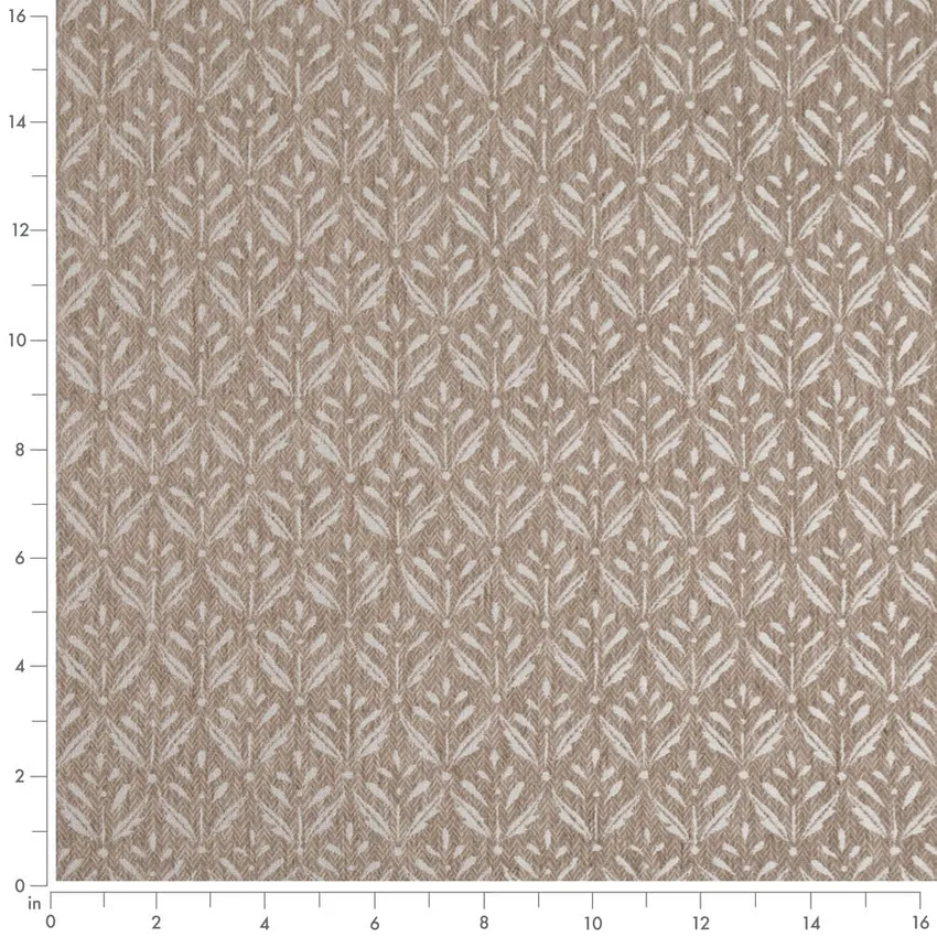 Ditsy Fawn Beige & Taupe Abstract & Geometric Woven Patterns Drapery and Upholstery Fabric by the Yard — Scale in inches