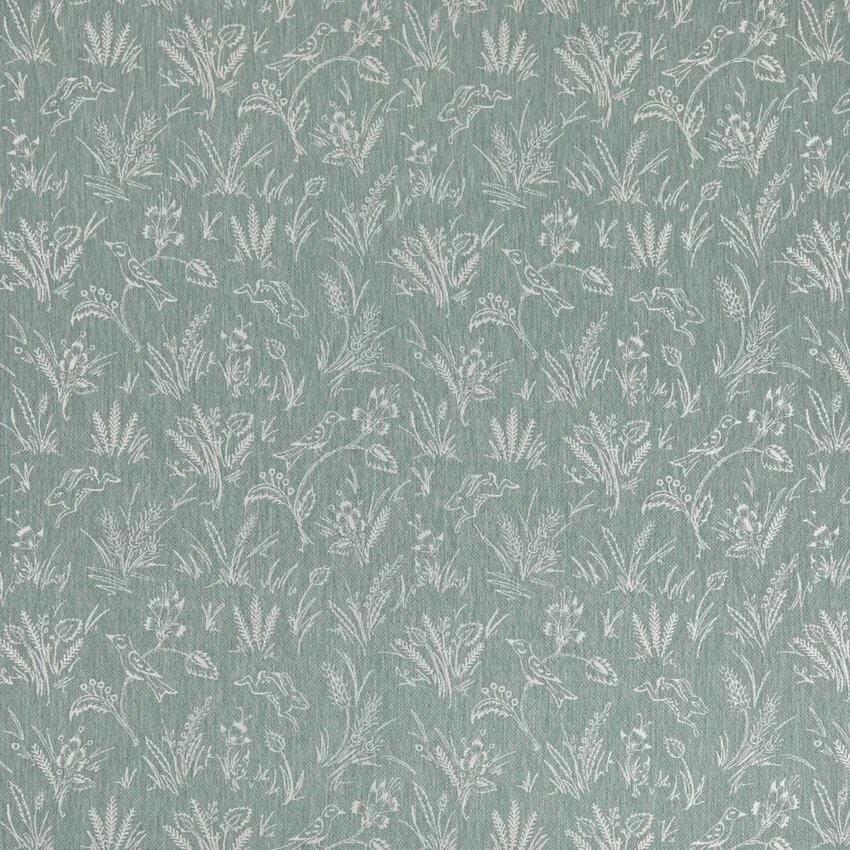 Briar Breeze Aqua & Teal Floral Woven Patterns Drapery and Upholstery Fabric by the Yard