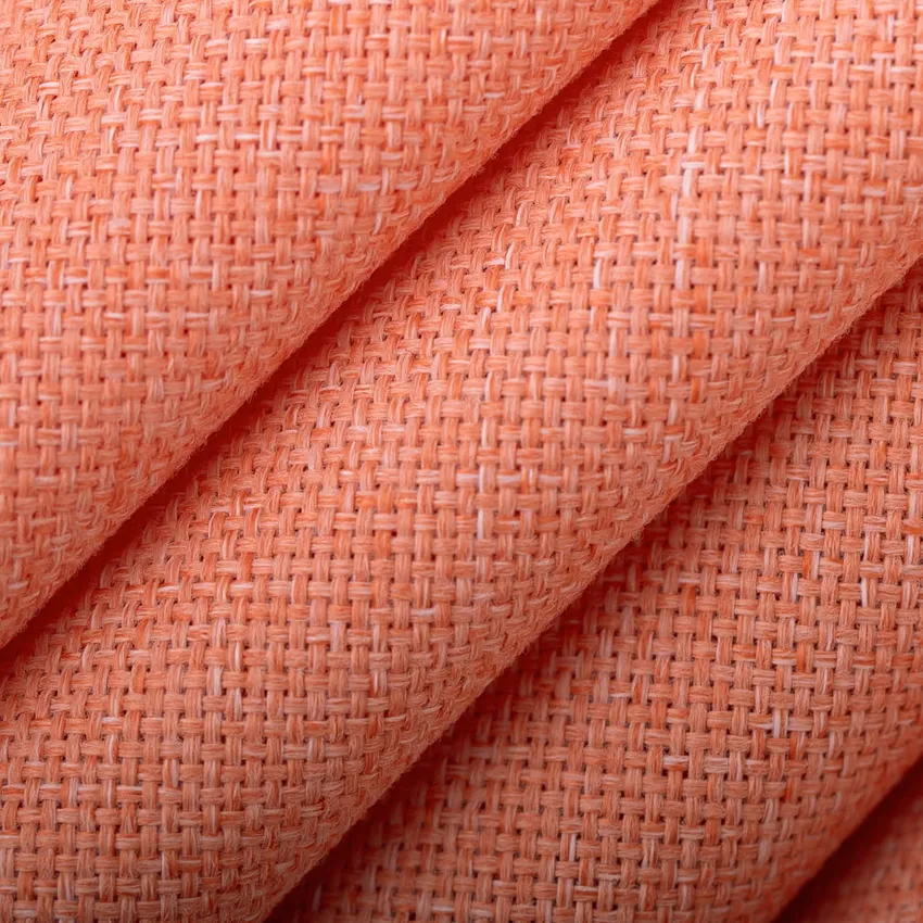 Cantaloupe Coral & Peach Plain & Solid Tweed & Textures Upholstery Fabric by the Yard — Upholstery Fabric