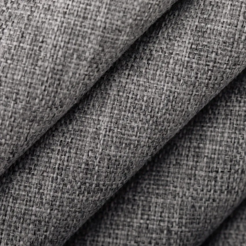Smoke Grey & Silver Plain & Solid Tweed & Textures Upholstery Fabric by the Yard — Upholstery Fabric
