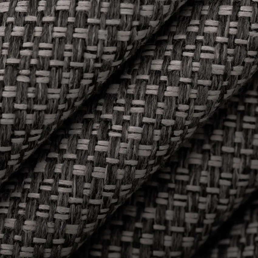 Lead Grey & Silver Plain & Solid Tweed & Textures Upholstery Fabric by the Yard — Upholstery Fabric