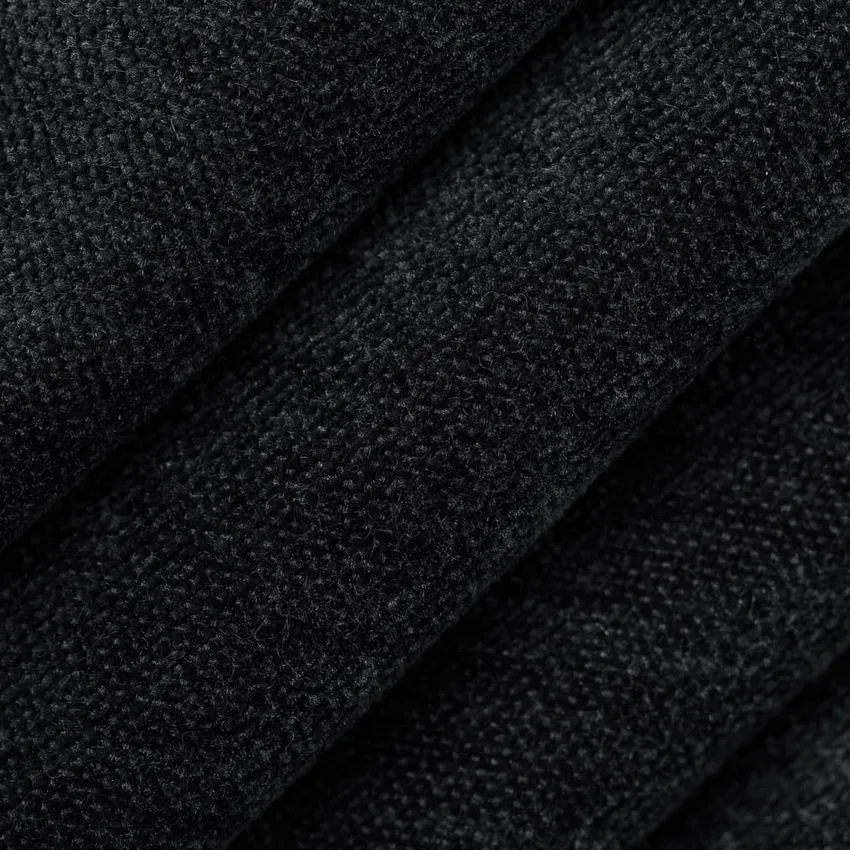 Raven Black Plain & Solid Chenille Drapery and Upholstery Fabric by the Yard — Upholstery and Drapery Fabric