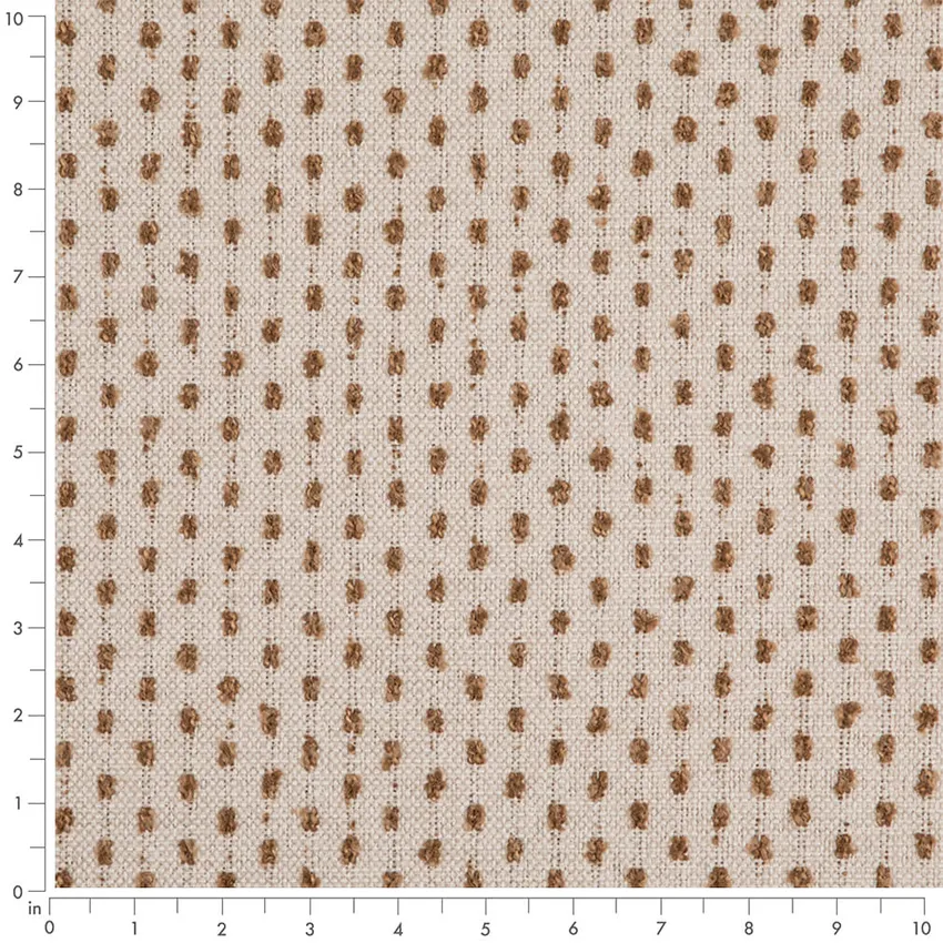 Brass Brown and Gold & Yellow Abstract & Geometric Woven Patterns Upholstery Fabric by the Yard — Scale in inches