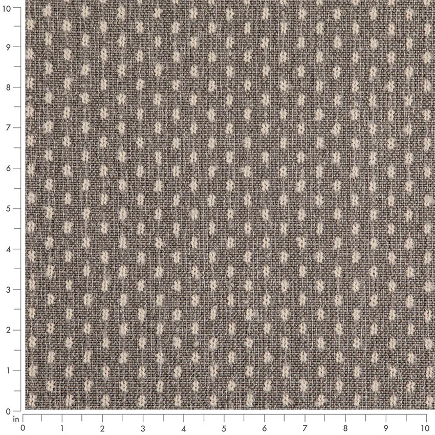 Nickel Grey & Silver Abstract & Geometric Woven Patterns Upholstery Fabric by the Yard — Scale in inches
