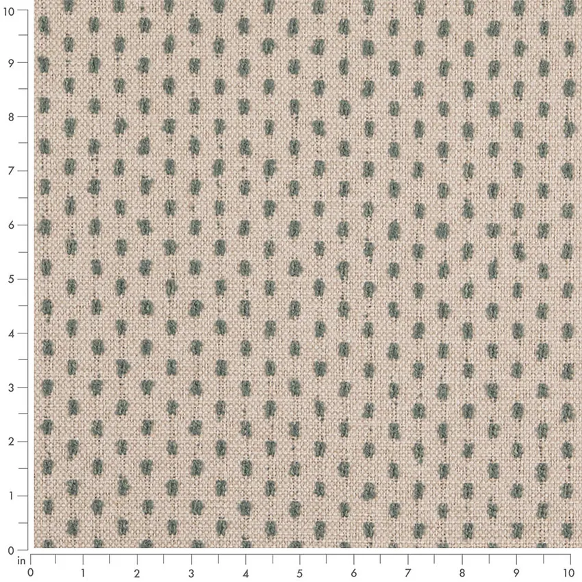 Mist Aqua & Teal Abstract & Geometric Woven Patterns Upholstery Fabric by the Yard — Scale in inches