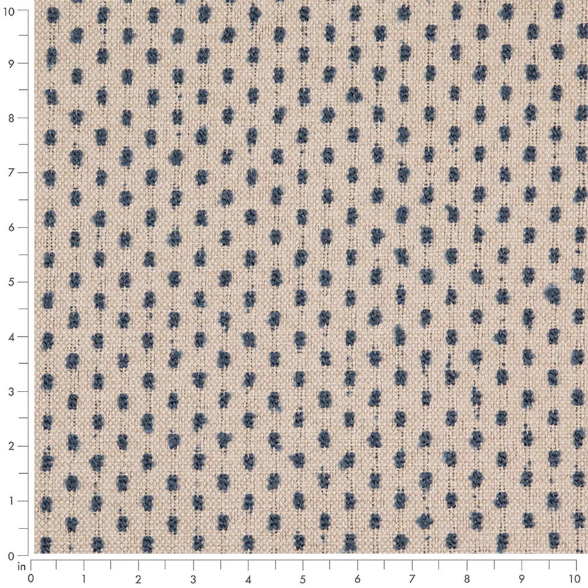 Surf Blue Abstract & Geometric Woven Patterns Upholstery Fabric by the Yard — Scale in inches