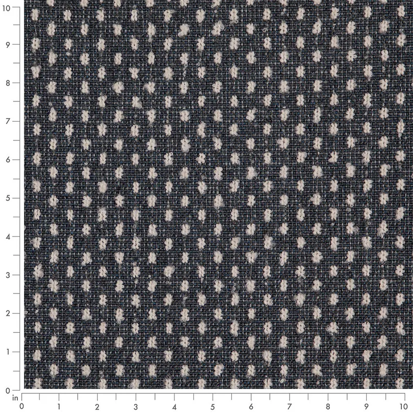 Admiral Blue Abstract & Geometric Woven Patterns Upholstery Fabric by the Yard — Scale in inches