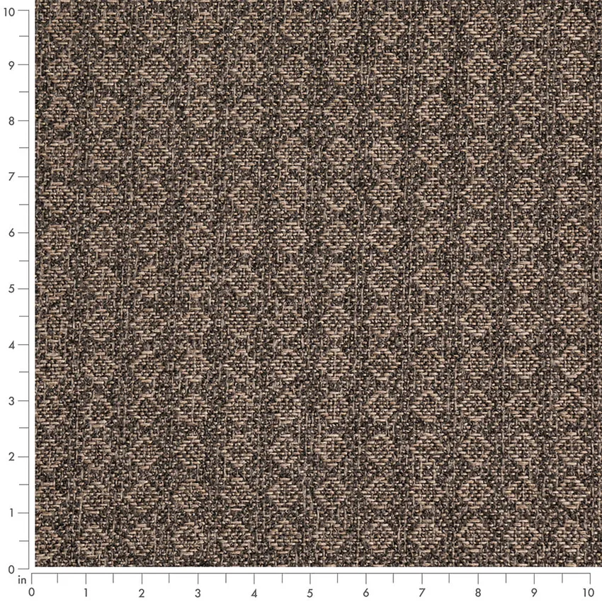 Slate Grey & Silver Abstract & Geometric Woven Patterns Upholstery Fabric by the Yard — Scale in inches