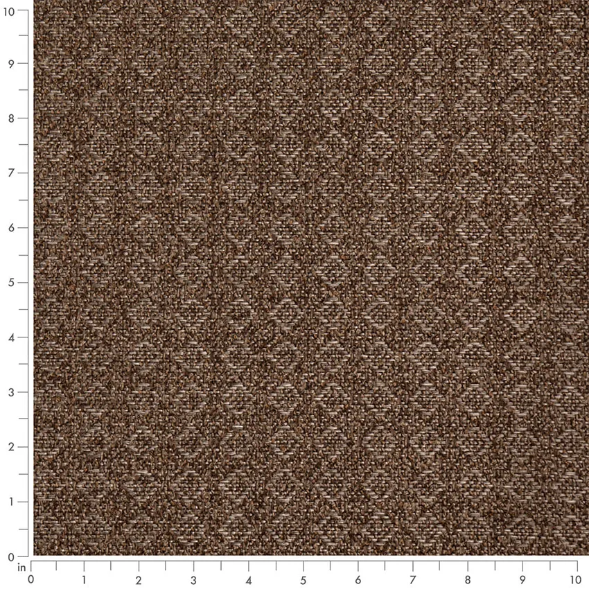 Bark Brown Abstract & Geometric Woven Patterns Upholstery Fabric by the Yard — Scale in inches
