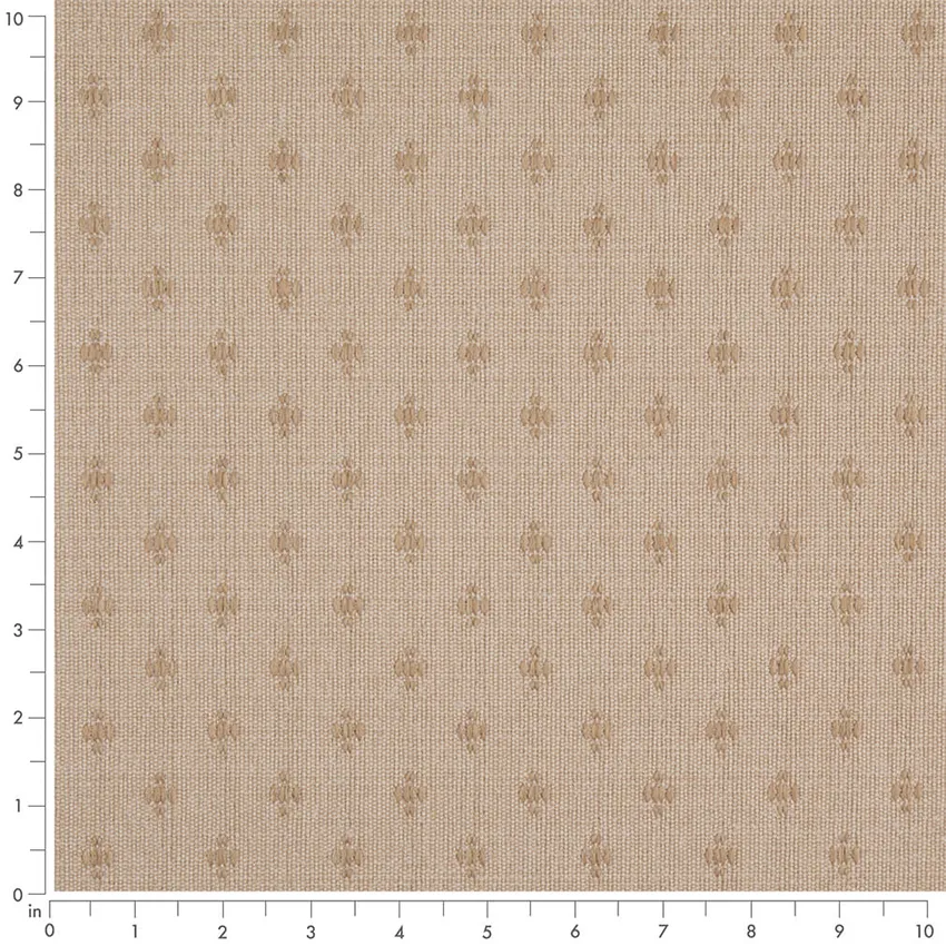 Antique Beige & Taupe Abstract & Geometric Woven Patterns Upholstery Fabric by the Yard — Scale in inches