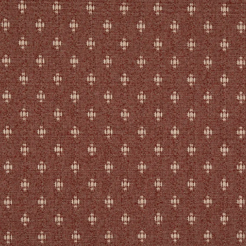 Cherry Red & Burgundy Abstract & Geometric Woven Patterns Upholstery Fabric by the Yard