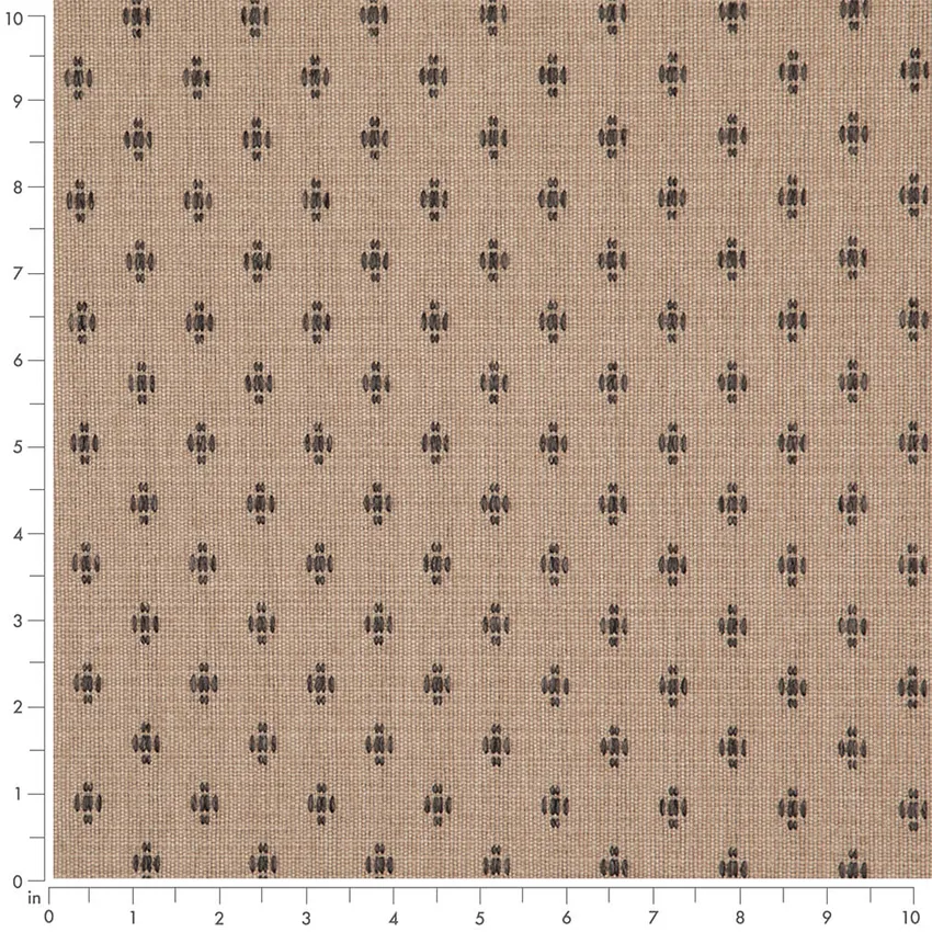 Mink Beige & Taupe and Grey & Silver Abstract & Geometric Woven Patterns Upholstery Fabric by the Yard — Scale in inches