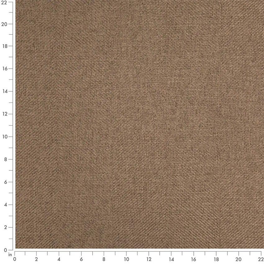 Biscotti Brown Herringbone & Chevron Woven Patterns Upholstery Fabric by the Yard — Scale in inches