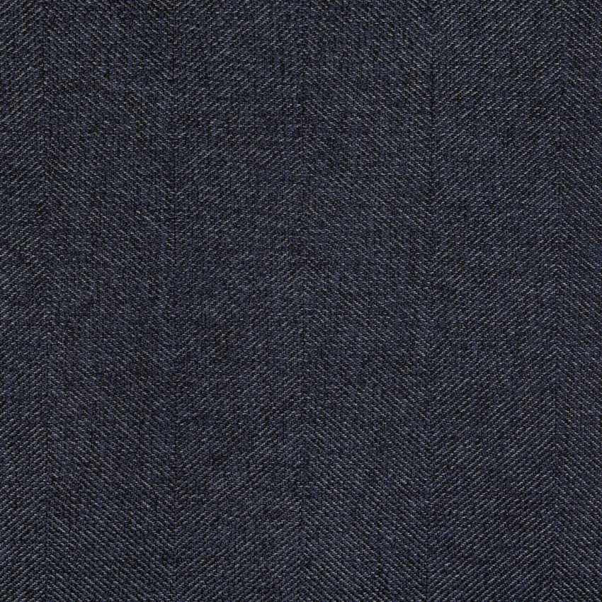 Ink Blue Herringbone & Chevron Woven Patterns Upholstery Fabric by the Yard
