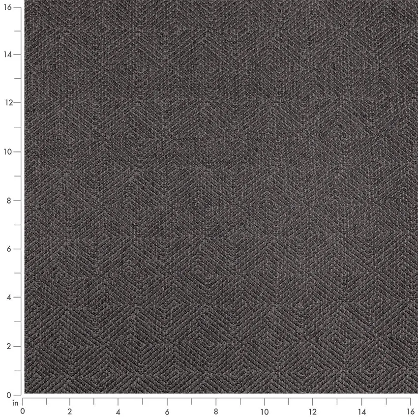 Zinc Grey & Silver Abstract & Geometric Woven Patterns Upholstery Fabric by the Yard — Scale in inches