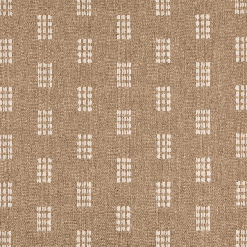 Linen Beige & Taupe Abstract & Geometric Woven Patterns Upholstery Fabric by the Yard
