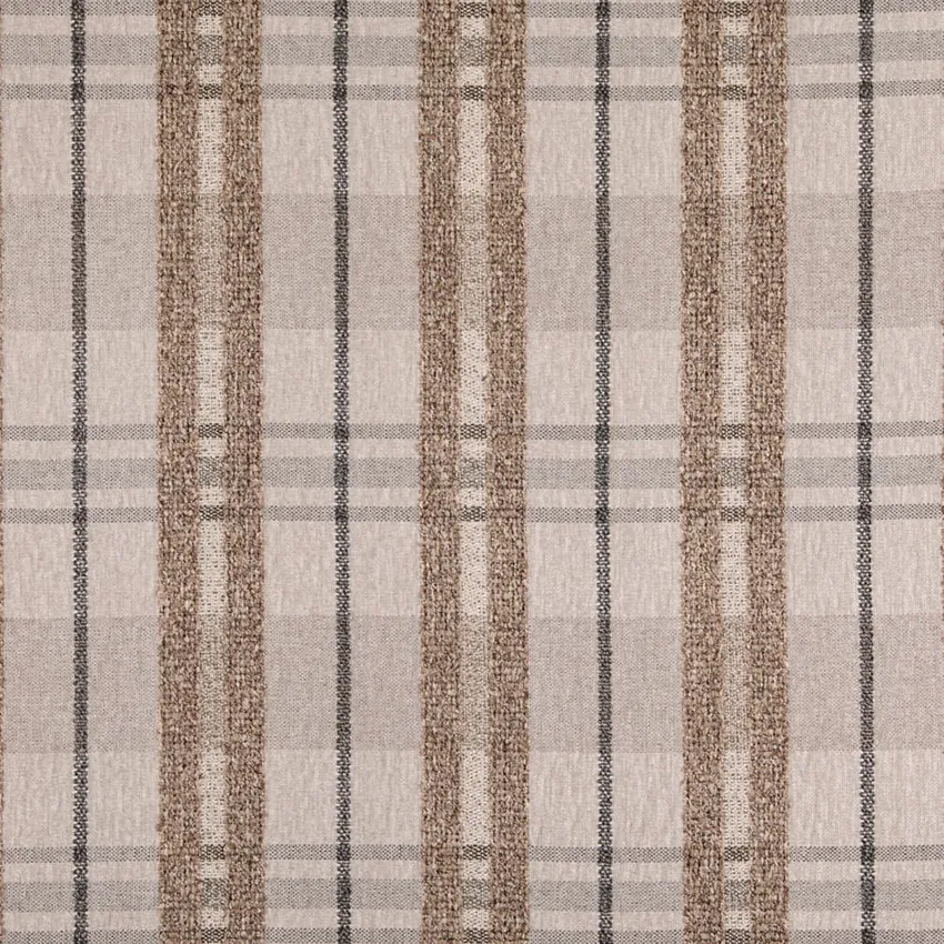 Pumice Grey & Silver Plaid Woven Patterns Upholstery Fabric by the Yard