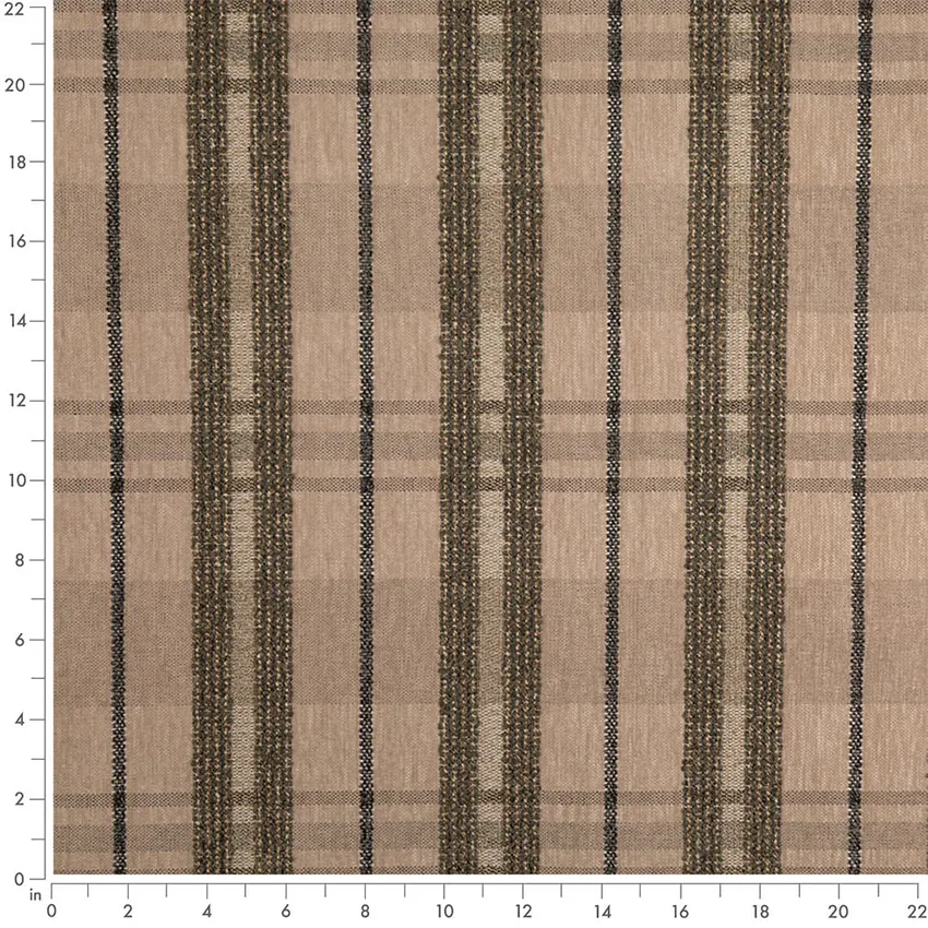 Moss Green Plaid Woven Patterns Upholstery Fabric by the Yard — Scale in inches