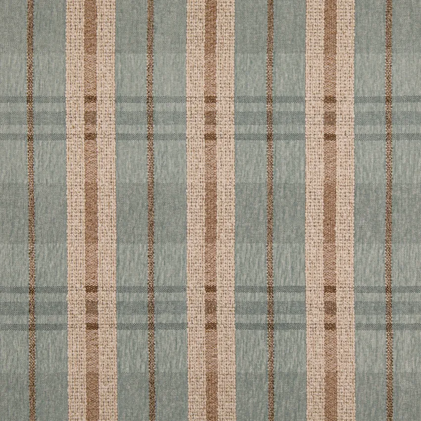 Spa Aqua & Teal Plaid Woven Patterns Upholstery Fabric by the Yard