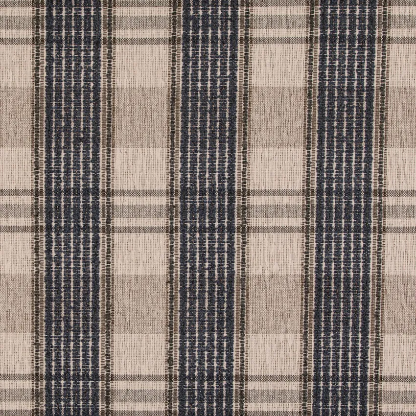 Blueberry Blue Plaid Woven Patterns Upholstery Fabric by the Yard