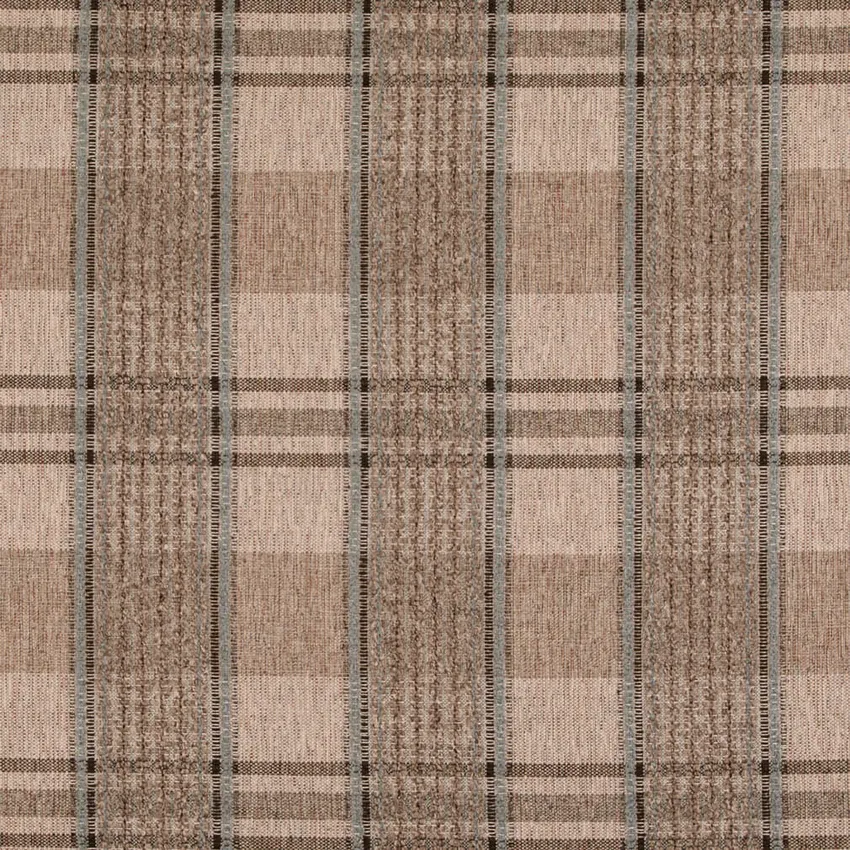 Sky Blue Plaid Woven Patterns Upholstery Fabric by the Yard