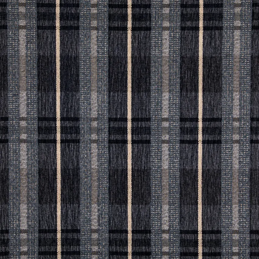Cadet Blue Plaid Woven Patterns Upholstery Fabric by the Yard