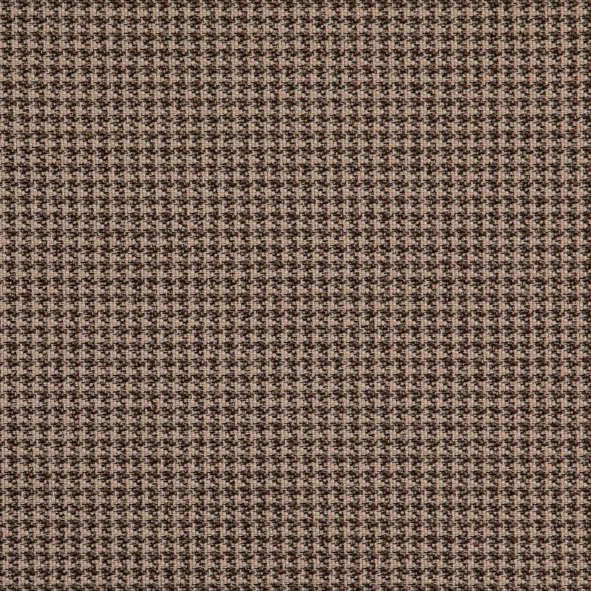 Coffee Brown Check & Houndstooth Woven Patterns Upholstery Fabric by the Yard