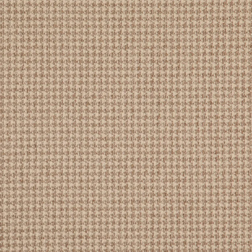 Almond Beige & Taupe Check & Houndstooth Woven Patterns Upholstery Fabric by the Yard