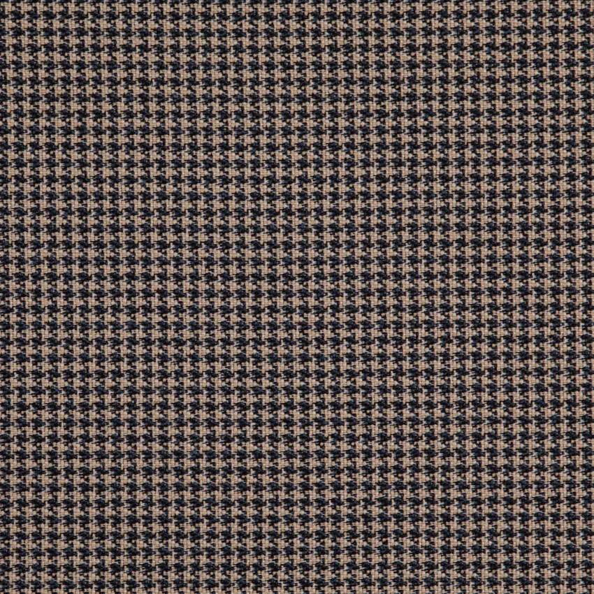 Navy Blue Check & Houndstooth Woven Patterns Upholstery Fabric by the Yard