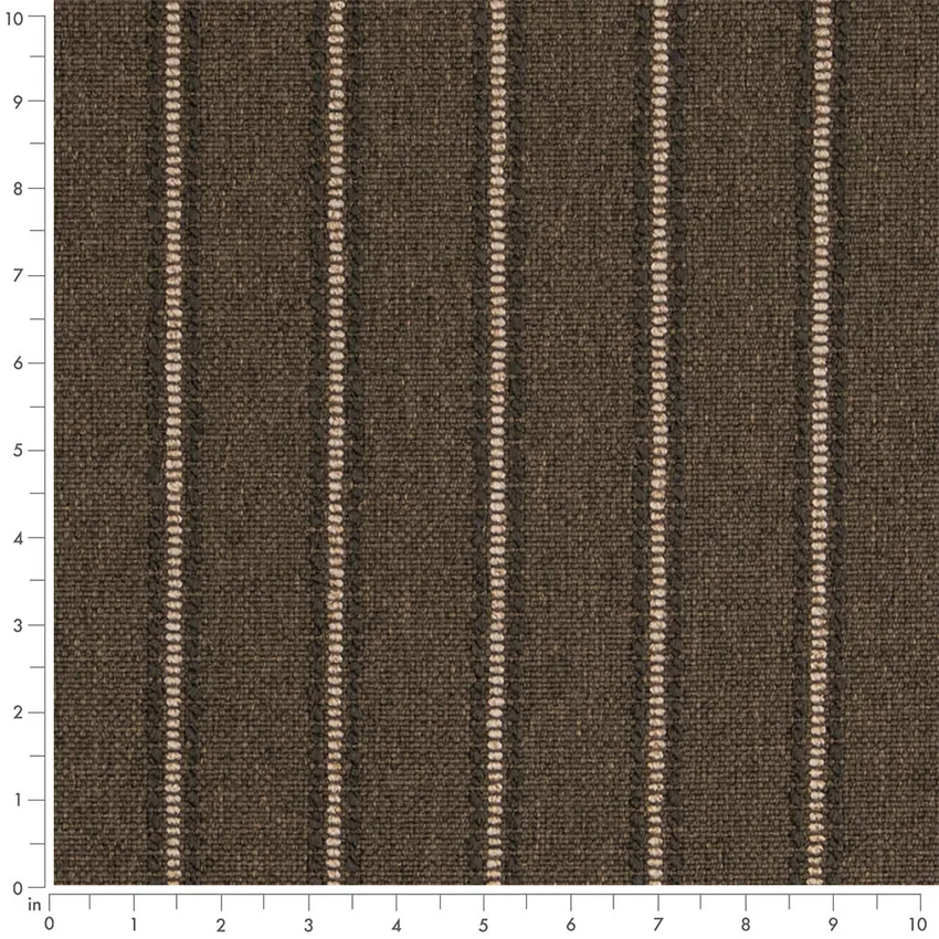 Pine Green Stripe Woven Patterns Upholstery Fabric by the Yard — Scale in inches