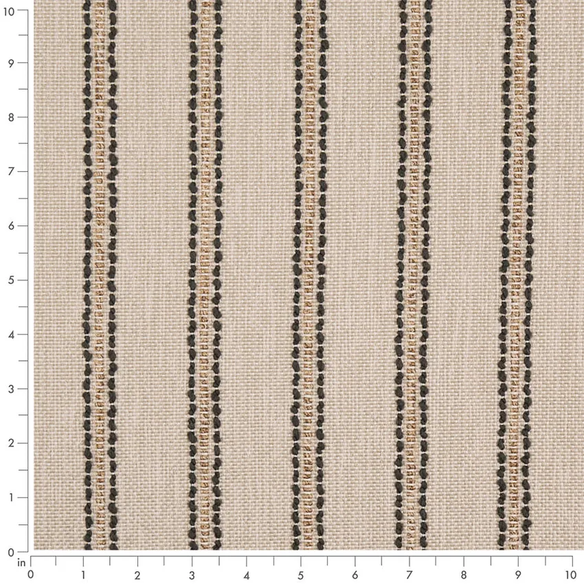 Caper Green Stripe Woven Patterns Upholstery Fabric by the Yard — Scale in inches