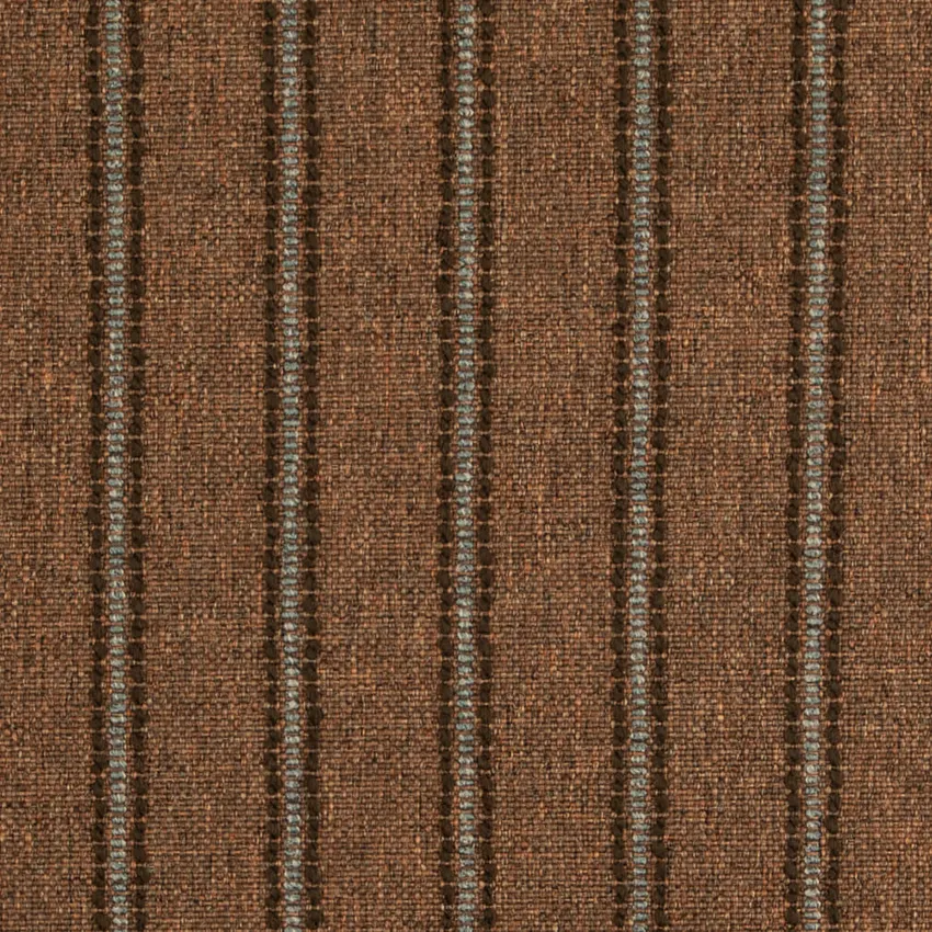 Tawny Blue and Brown Stripe Woven Patterns Upholstery Fabric by the Yard