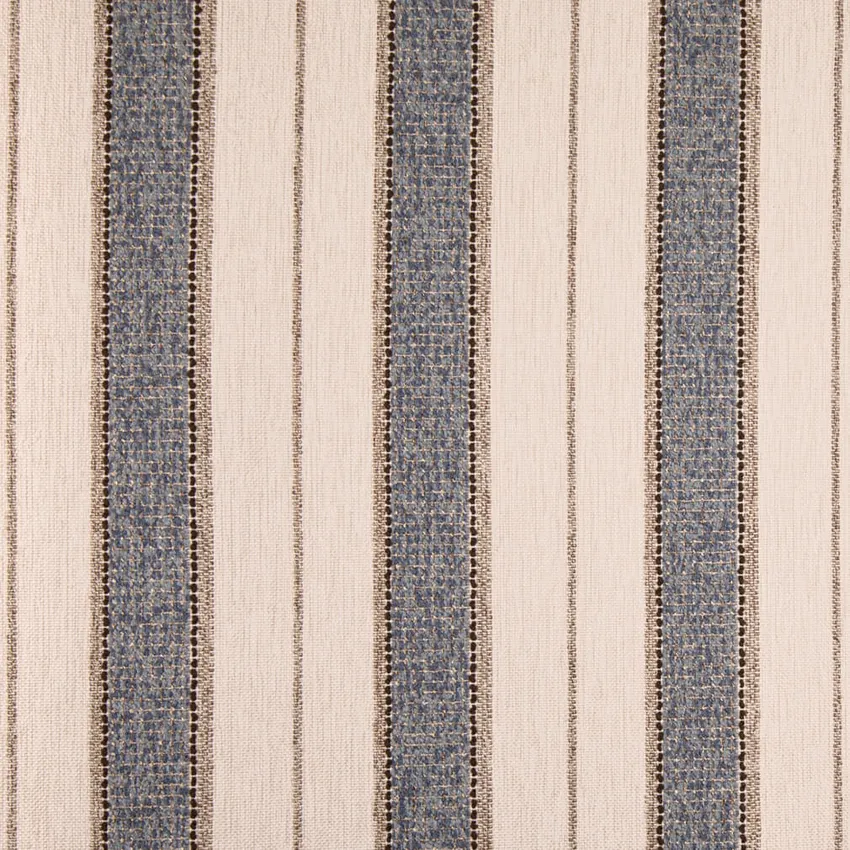 Blue Stripe Woven Patterns Upholstery Fabric by the Yard