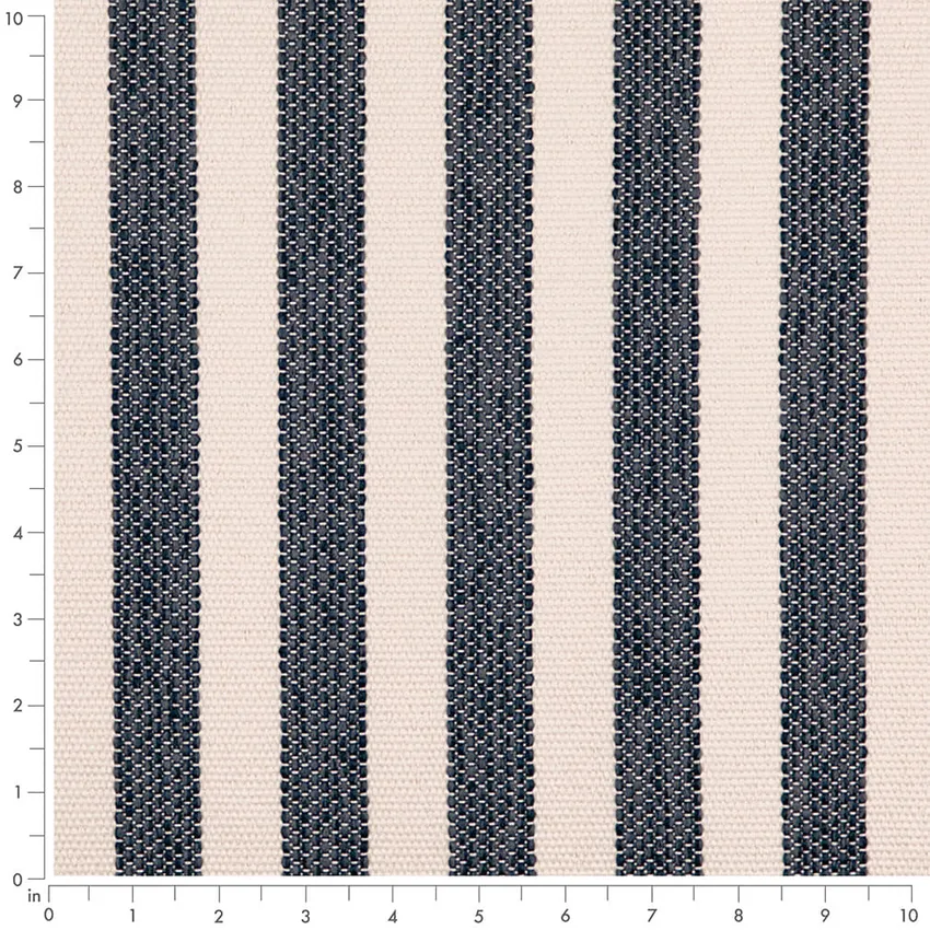 Cadet Blue Stripe Woven Patterns Upholstery Fabric by the Yard — Scale in inches