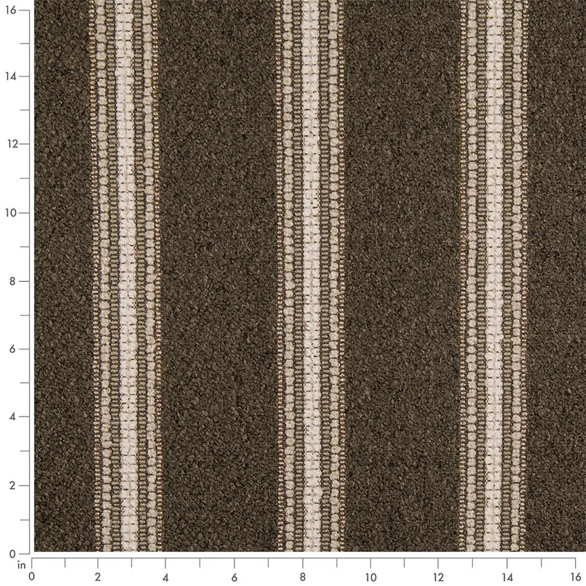 Hunter Green Stripe Woven Patterns Upholstery Fabric by the Yard — Scale in inches