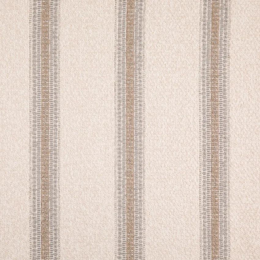 Mushroom Beige & Taupe and Grey & Silver Stripe Woven Patterns Upholstery Fabric by the Yard