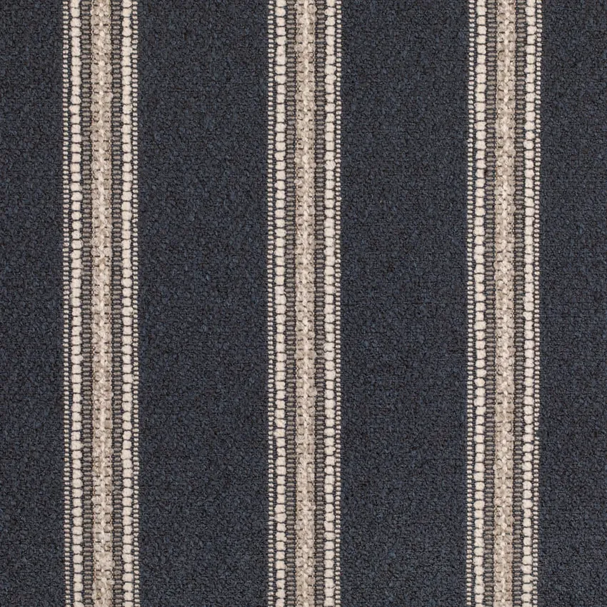 Admiral Blue Stripe Woven Patterns Upholstery Fabric by the Yard