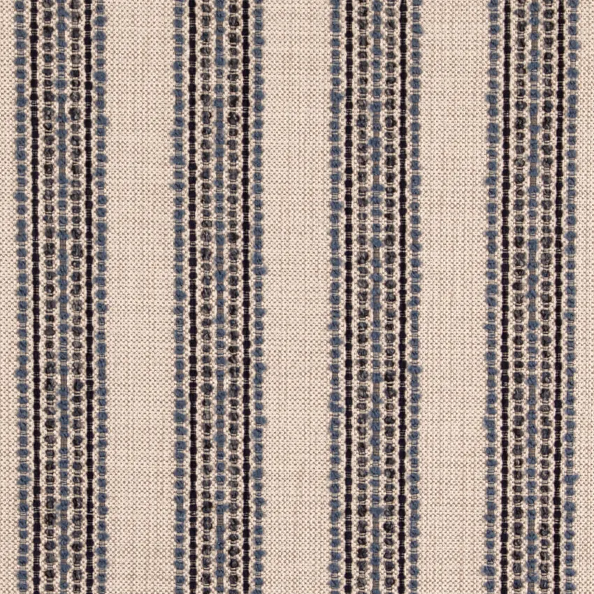 Blueberry Blue Stripe Woven Patterns Upholstery Fabric by the Yard