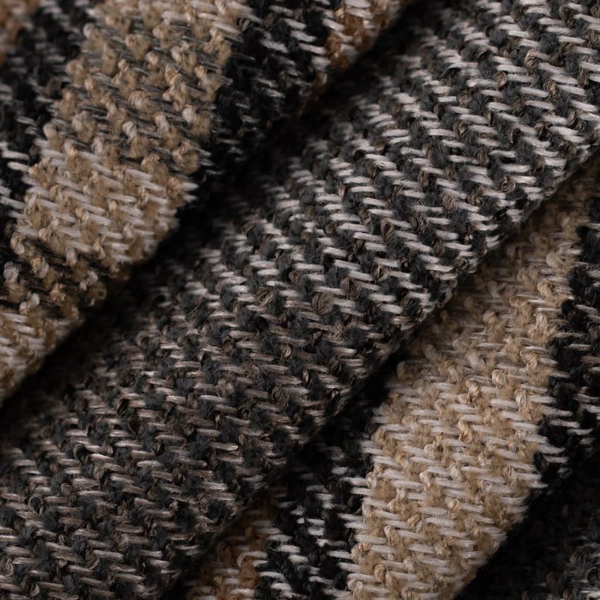 Black Plaid Woven Patterns Upholstery Fabric by the Yard — Upholstery Fabric