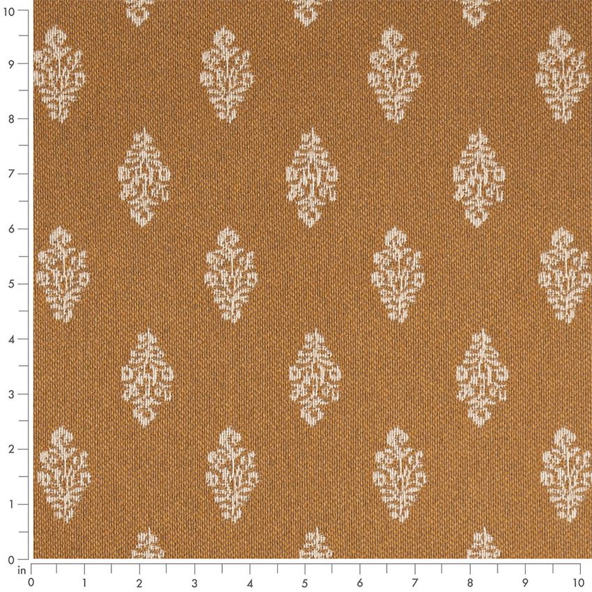 Gold & Yellow Abstract & Geometric Woven Patterns Upholstery Fabric by the Yard — Scale in inches