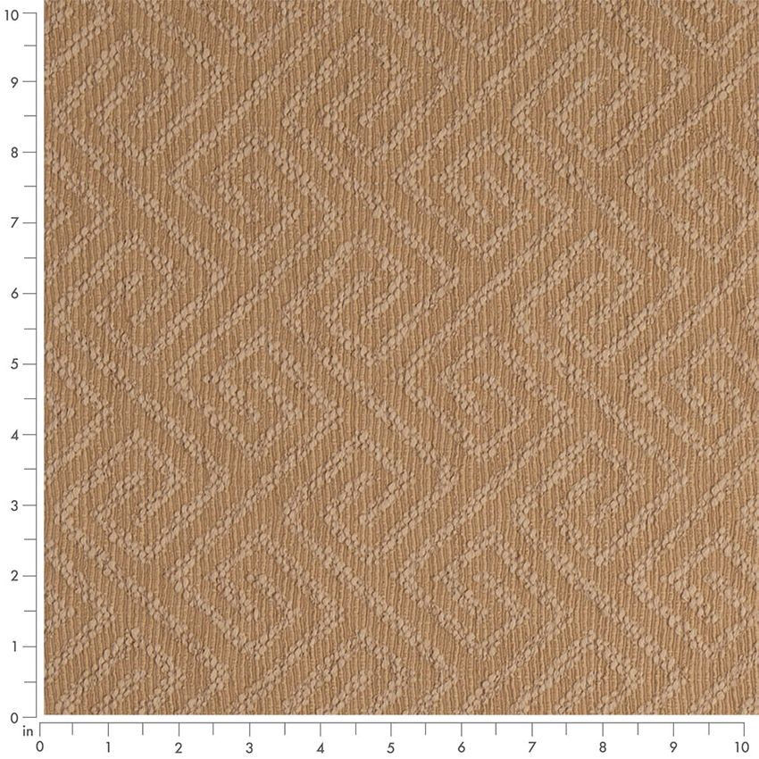 Gold & Yellow Abstract & Geometric Woven Patterns Upholstery Fabric by the Yard — Scale in inches